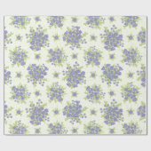 Papier Cadeau Fleurs violettes lilas florales de printemps (Plat)