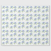 Papier Cadeau Fleurs violettes sauvages Envelopper le papier (Plat)