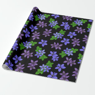 Papier Cadeau Fleurs Vitae Lignum Violet Jamaïcain Motivées