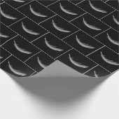 Papier Cadeau Floating White Feather On Black (Coin)