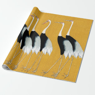 PAPIER CADEAU FLOC DE CRANES JAPONAISES