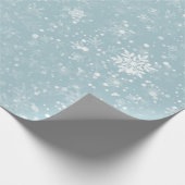 Papier Cadeau flocon bleu de Noël (Coin)
