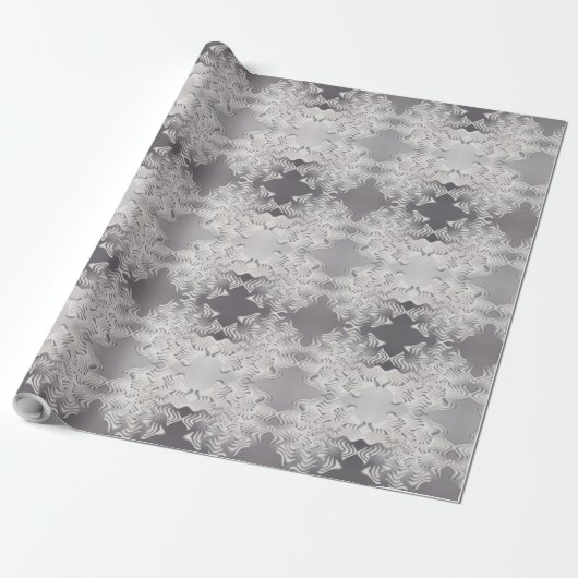 Papier Cadeau flocon d'argent (Déroulé)