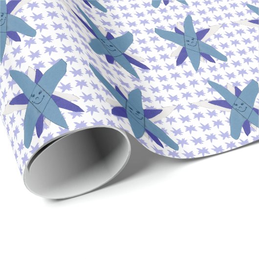 Papier Cadeau Flocon de neige (Coin rond)