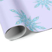 Papier Cadeau "Flocon de neige" (Coin rond)