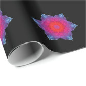 Papier Cadeau Flocon de neige au néon (Coin rond)