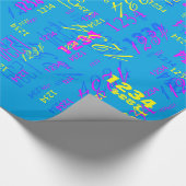 Papier Cadeau Flocon de neige blanc de Knit sur le bleu de ciel (Coin)