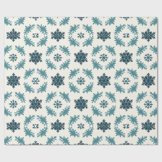 ❄️ Papier Cadeau Flocon de Neige Bleu pour les Cad (Plat)