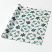 ❄️ Papier Cadeau Flocon de Neige Bleu pour les Cad (Déroulé)