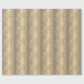 Papier Cadeau Flocon de neige Bronzy (Plat)