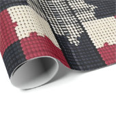 Papier Cadeau Flocon de neige de Knit rustique - Boho d'hiver co (Coin rond)