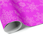 Papier Cadeau Flocon de neige de Noël (Coin rond)