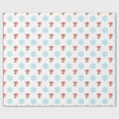 Papier Cadeau Flocon de neige décoratif de Noël Père Noël Reinde (Plat)