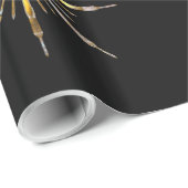 Papier Cadeau Flocon de neige en rose de la nuit (Coin rond)