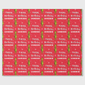 Papier Cadeau Flocon de neige Grinch Anniversaire (Plat)