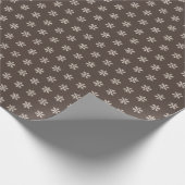 Papier Cadeau Flocon de neige marron (Coin)