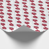 Papier Cadeau Flocon de neige Mittens Noël Papier d'enveloppemen (Coin)