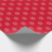 Papier Cadeau Flocon de neige Noël Motif Noël Rouge Fête (Coin)