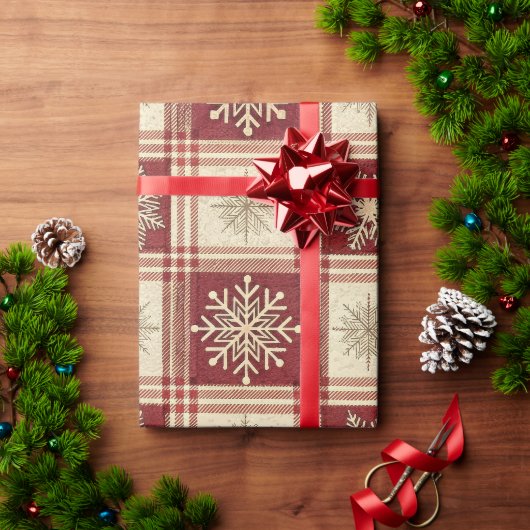 Papier Cadeau Flocon de neige Plaid Noël (Cadeau de vacances)