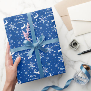 Papier Cadeau Flocon de neige Reinder Choisissez votre couleur N