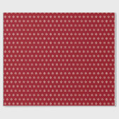 Papier Cadeau Flocon de neige rouge (Plat)