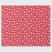 Papier Cadeau Flocon de neige rouge (Plat)