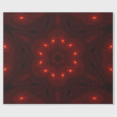 Papier Cadeau Flocon de neige rouge foncé en Bourgogne gothique (Plat)