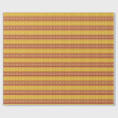 Papier Cadeau Flocon de neige rouge jaune brillant (Plat)