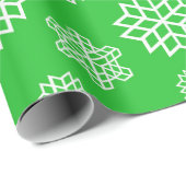 Papier Cadeau Flocon de neige sans joint de Noël (Coin rond)