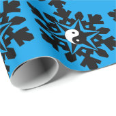 Papier Cadeau Flocon de neige - yin yang (Coin rond)