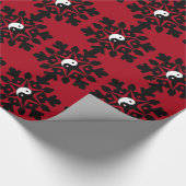 Papier Cadeau Flocon de neige - yin yang (Coin)