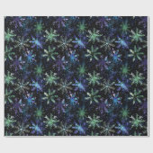 Papier Cadeau Flocon de Noël gothique Éffrayant (Plat)