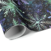 Papier Cadeau Flocon de Noël gothique Éffrayant (Coin rond)