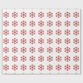 Papier Cadeau Flocon rouge de Noël (Plat)