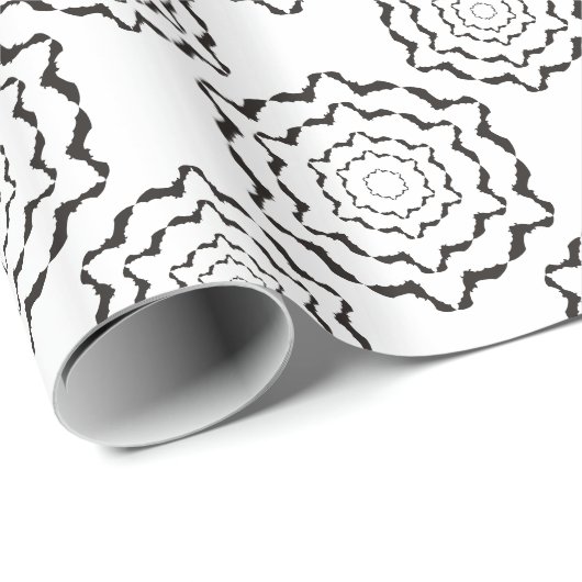 Papier Cadeau Flocon timbré (Coin rond)