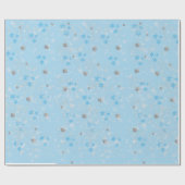 PAPIER CADEAU FLOCONS D'ARGENT (Plat)