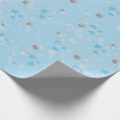 PAPIER CADEAU FLOCONS D'ARGENT (Coin)