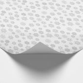 Papier Cadeau Flocons de neige à trois dimensions blancs sur un (Coin)