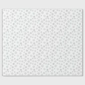 Papier Cadeau Flocons de neige à trois dimensions blancs sur un (Plat)