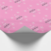 Papier Cadeau Flocons de neige argentés et blancs (Coin)