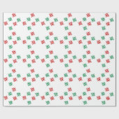 Papier Cadeau Flocons de neige de fête d'avion (Plat)