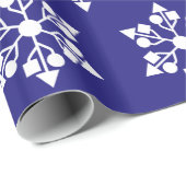 Papier Cadeau Flocons de neige d'USB (Coin rond)