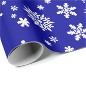 Papier Cadeau Flocons de neige Noël (Coin rond)