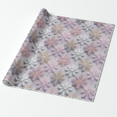 Papier Cadeau Flocons de neige pastel 3D (Déroulé)