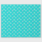 Papier Cadeau Flocons de neige rétro (Plat)