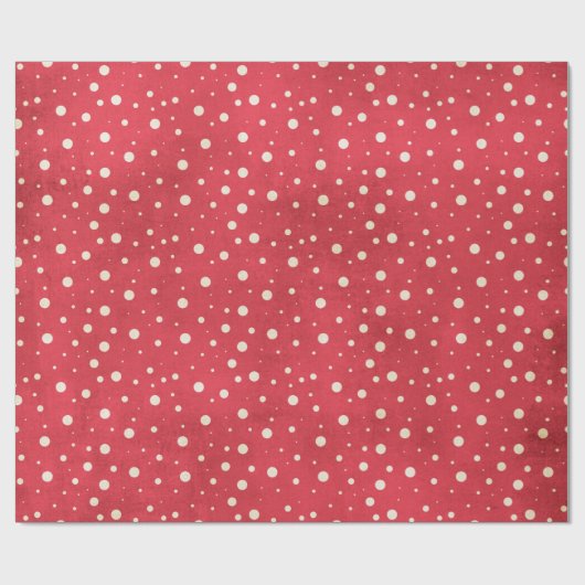 Papier Cadeau Flocons de neige sur rouge (Plat)