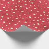 Papier Cadeau Flocons de neige sur rouge (Coin)