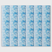 Papier Cadeau Flocons de Noël sur un fond bleu       (Plat)