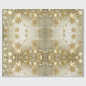 Papier Cadeau flocons dorés (Plat)