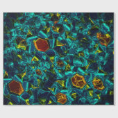 Papier Cadeau Flor virtuel em azul gradiente, estilhaçada (Plat)